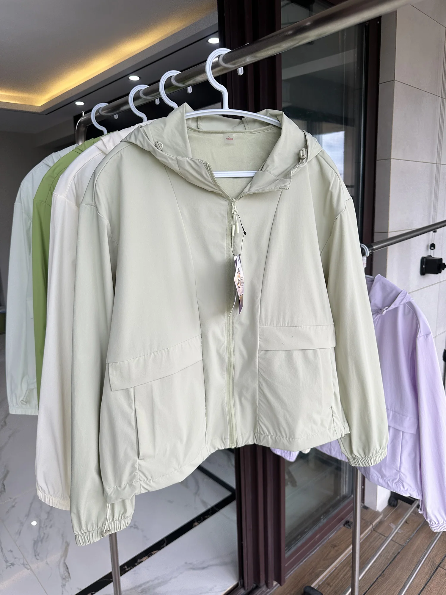 

Ultra-Lightweight Ice Silk Original Yarn Short Length Hooded Women's Sun Protection Clothing Skin Shirt Thin Outerwear