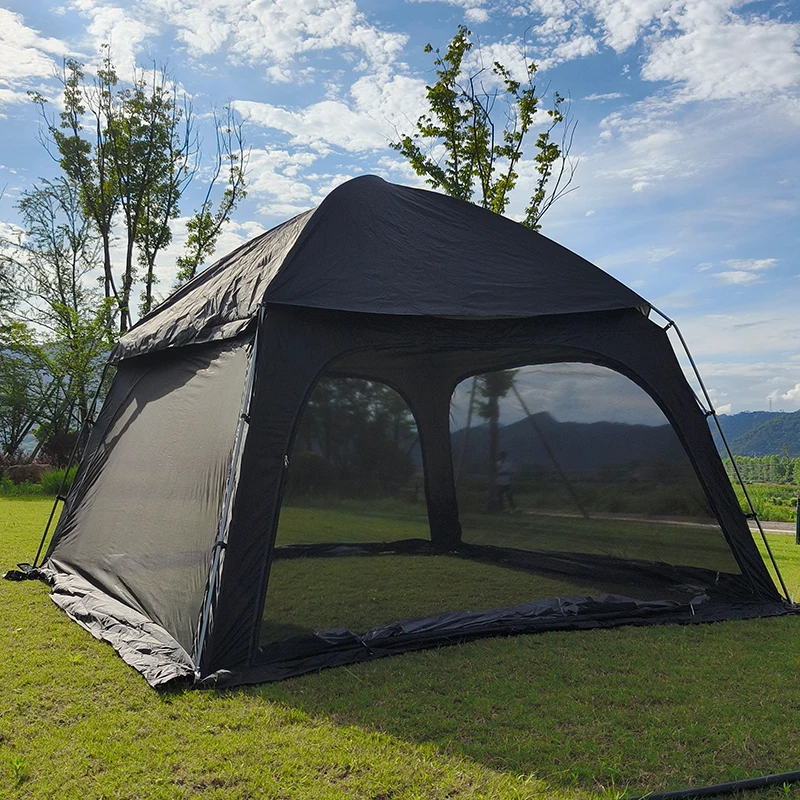 

Luxury 6 Person Tent with Aluminum Poles, Big Windows with Mesh, Rainfly Included, Waterproof PU4000, Backyard Canopy, B