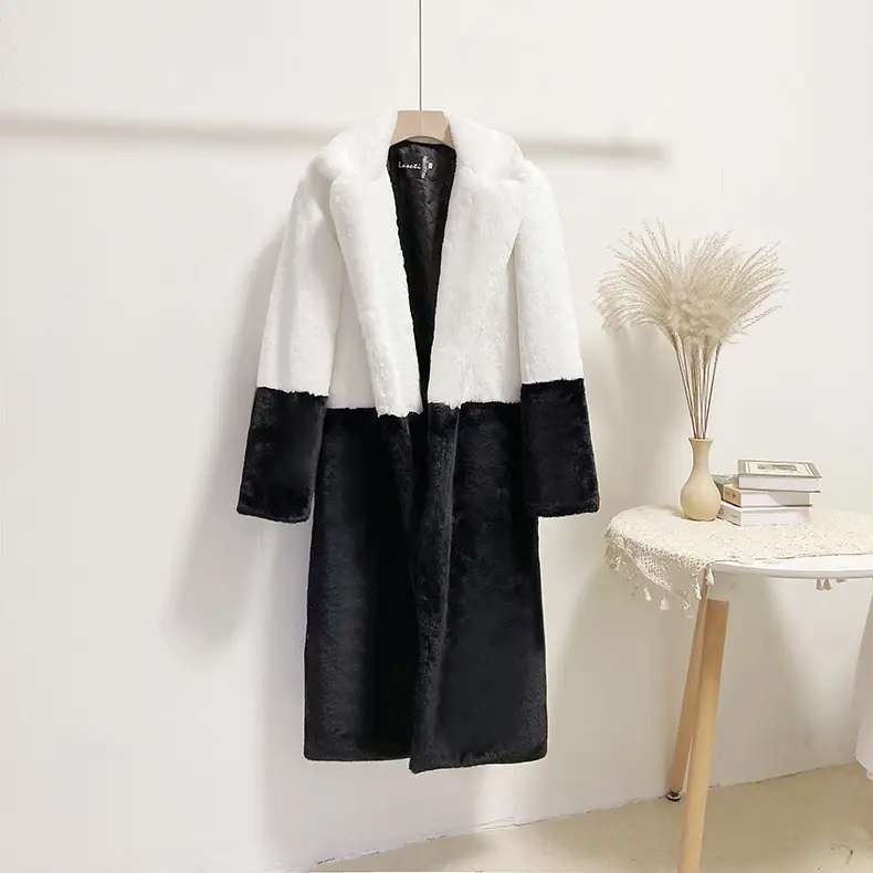 High Quality Winter Fur Coat for Women Luxury Fuax Rabbit Fur Jacket Plus Size 5XL Thick Warm Loose Long Plush Overcoat - Image 10