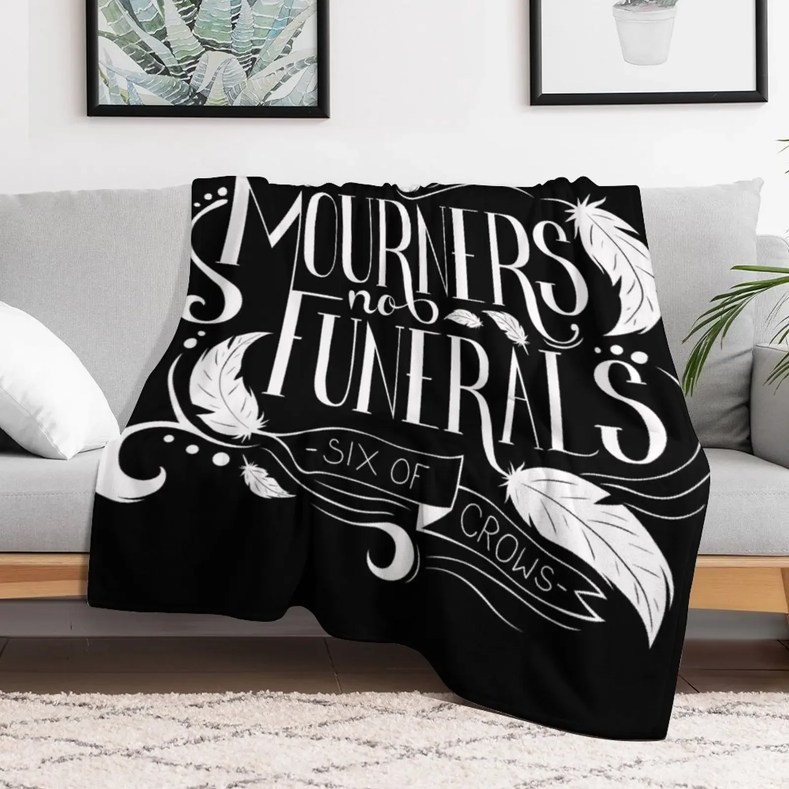 No Mourners. No Funerals Typography Throw Blanket Luxury St bed plaid Blankets For Bed Blankets