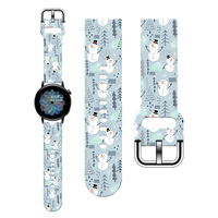 20MM Christmas Series 6 Printed strap for Samsung Galaxy Watch 7/6 40mm 44mm Band Replaceable Bracelet for Xiaomi Huawei Watch