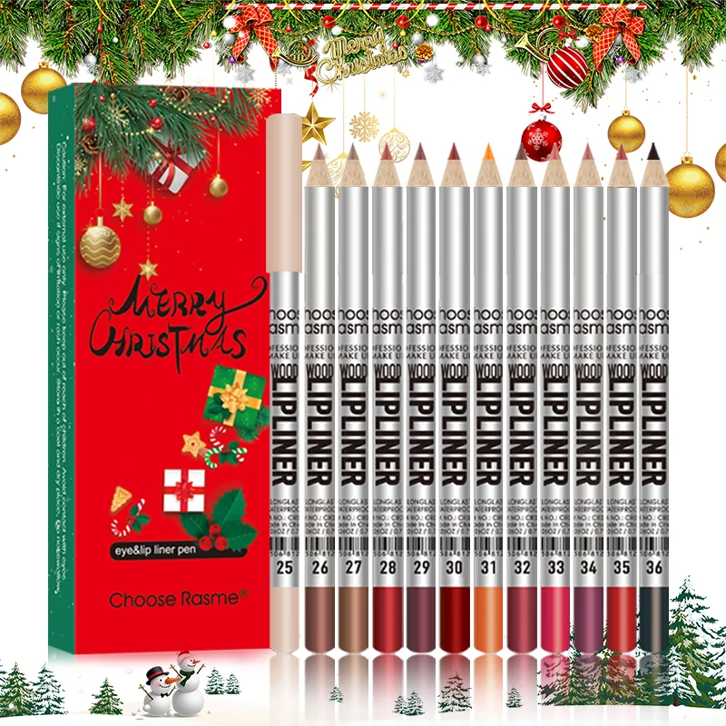 12本入りマットリップライナーセット クリスマスギフトセット 栄養&保湿 長持ち&簡単メイク ホリデーギフト