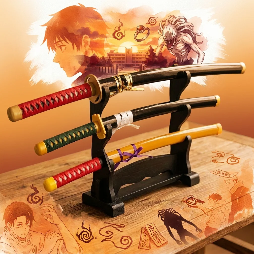 

40 inch Jujutsu Kaisen Katana Manga Okkotsu Knife Anime Real Size Japanese Samurai Sabre Sword Model Cosplay Prop Toy Gifts