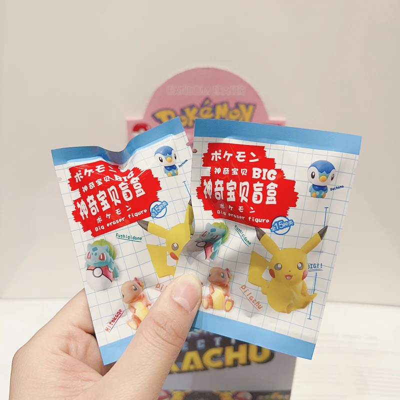 32Pcs/Set Anime Pokemon Pikachu Psyduck Charmander Diy Cartoon Pencil Eraser Action Figure Student Articles Stationery Kids image 2