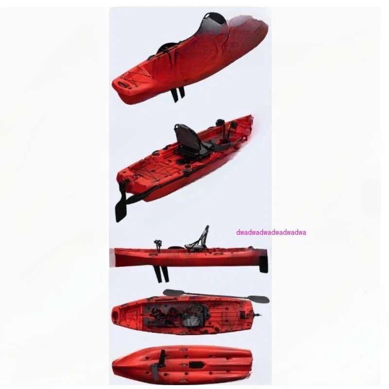 

9,5 футов, 1 человек, складные пластиковые лодки для рыбалки, 2 секции, модульный каяк с педальным приводом и стулом