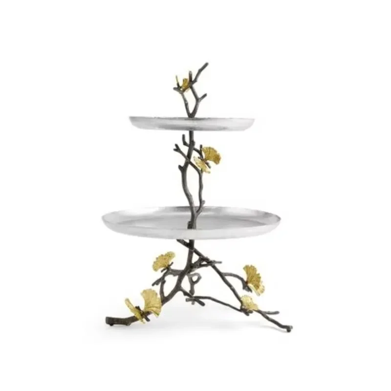 Premium metal cake stand with traditional glass-topped floral designs for elegant wedding or party dessert displays