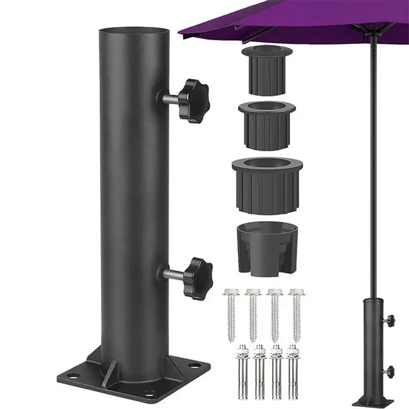 

Patio Umbrella Stand Heavy Duty Metal Holder Stand For Market Umbrella Adjustable Patio Umbrella Standing Holder For Garden