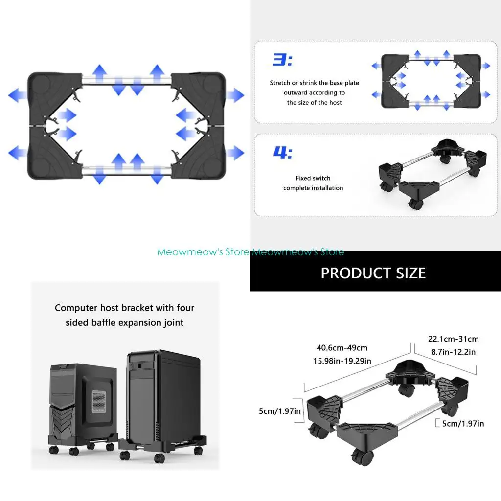 W91A Expandables Desktop CPU Stand with Protective and Adjustable Size