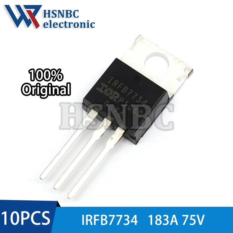 

10PCS IRFB7734 IRFB7734PBF TO-220 183A 75V N-channel Power MOSFET Transistor 100% New Imported Original