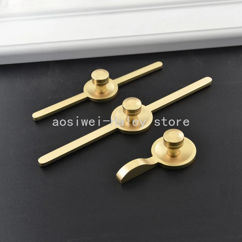 Furniture Hardware Modern Fashion Gold Handle European Style Simple Cabinet Handle Drawer Wardrobe Zinc Alloy Handle