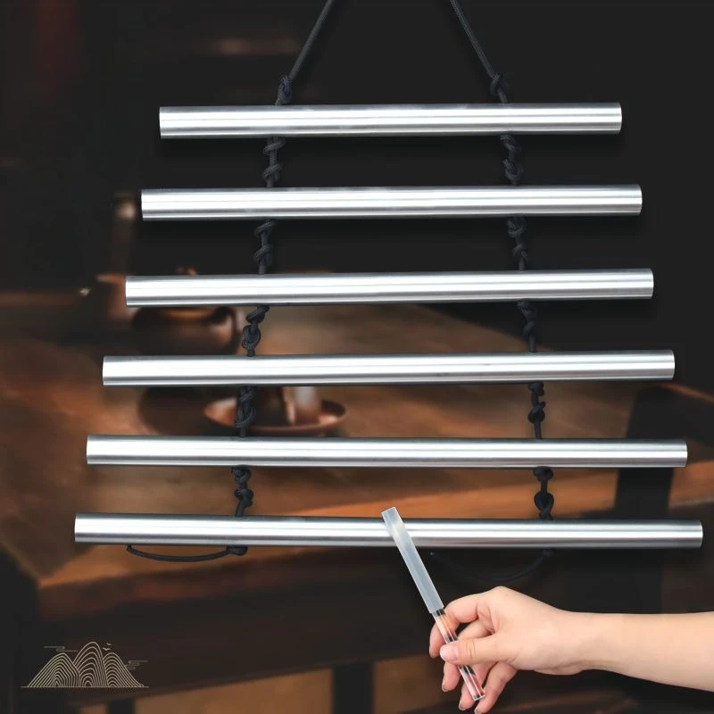 6-Tone Swinging Wind Chimes Handheld Rotating Sound Healing Yoga Instrument