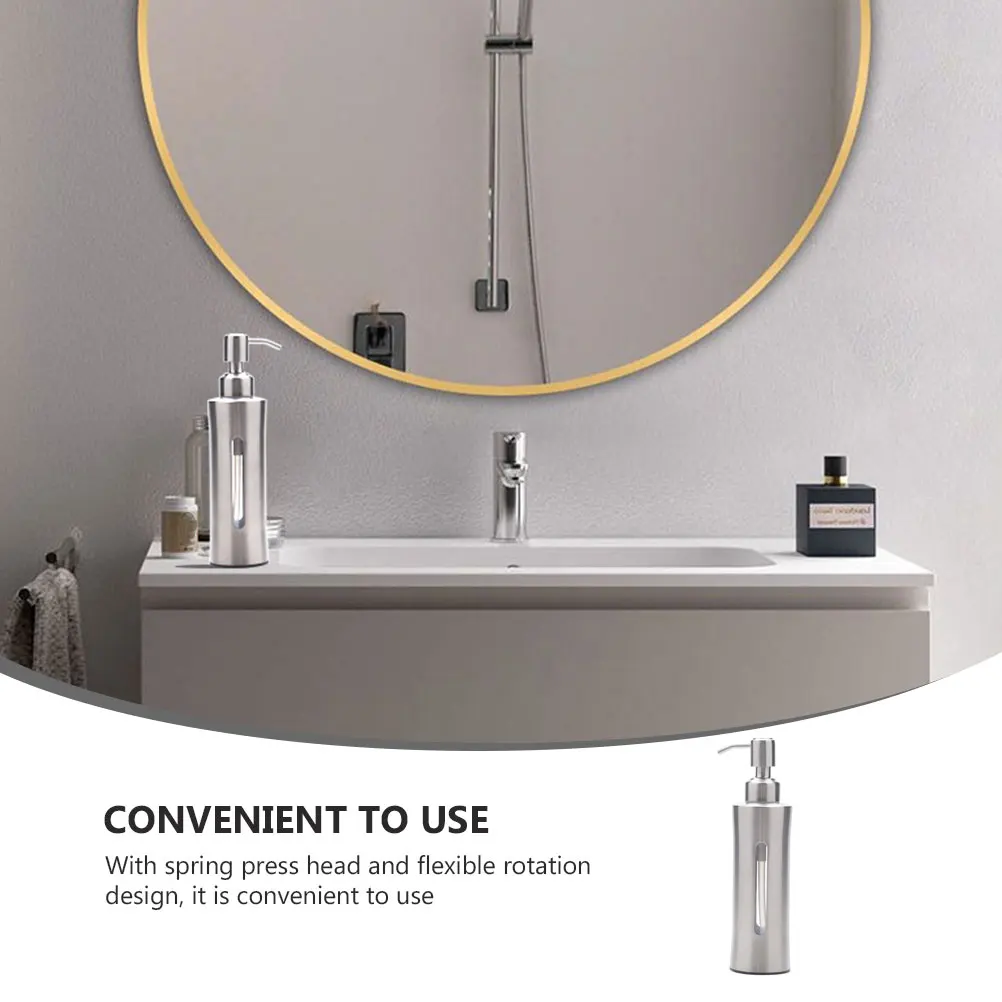 

Stainless Steel Soap Bottle Hand Dispenser Bath Dispensers Bottles Bathroom Liquid