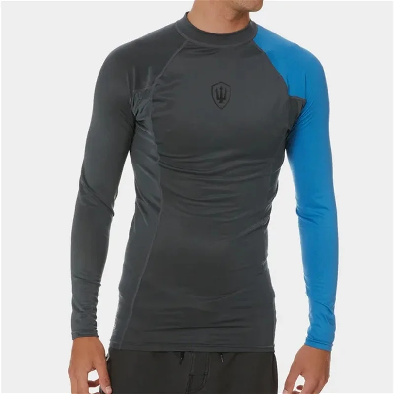 

Basic Skins Rash Men's Long Sleeve Wetsuit Beach Swimsuit Snorkeling Split Tights Surf Guard Top Clothes Quick Dry Guards Suit