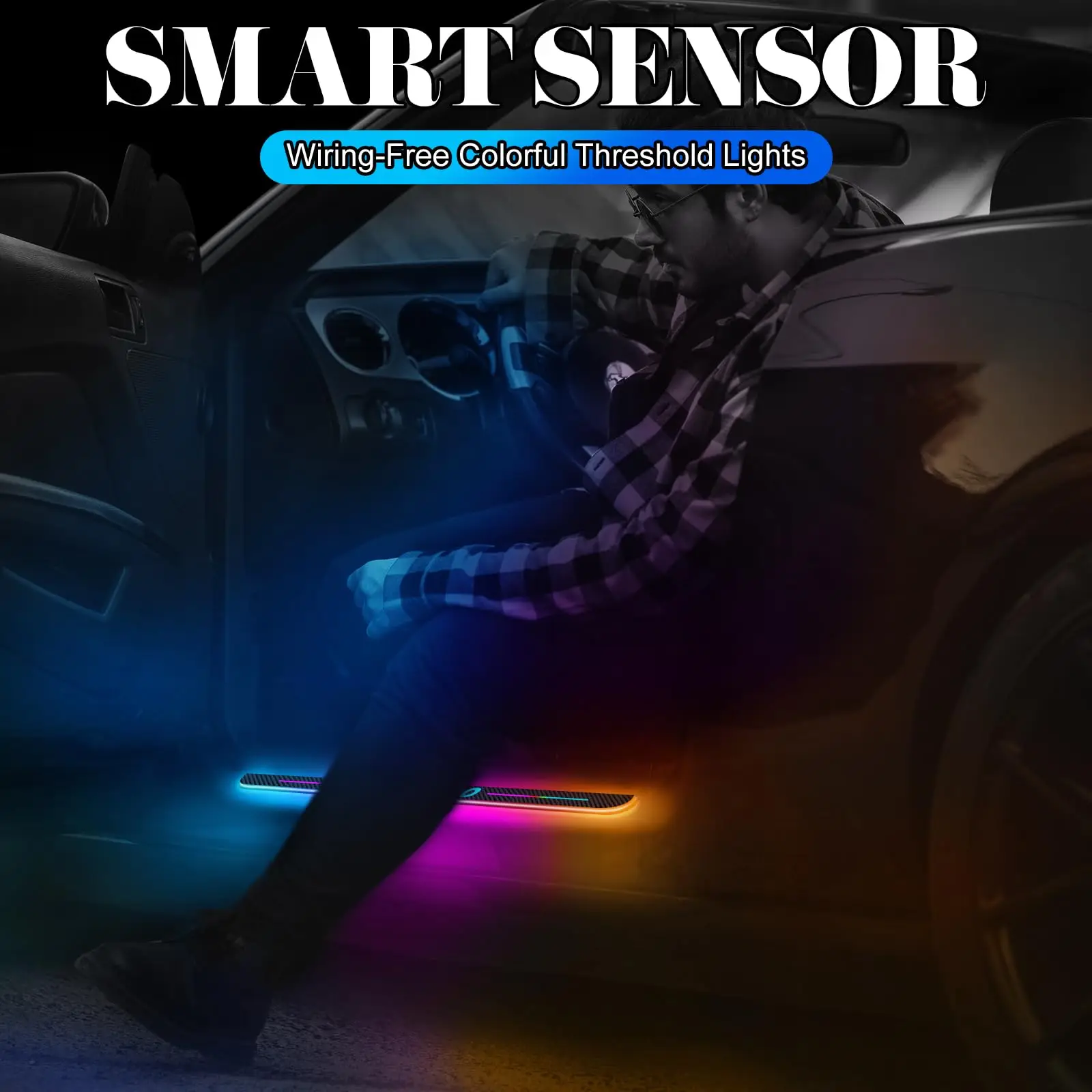 Customized car welcome light Car upgrade atmosphere Lamp Name text logo For customized birthday Christmas Halloween NewYear gift