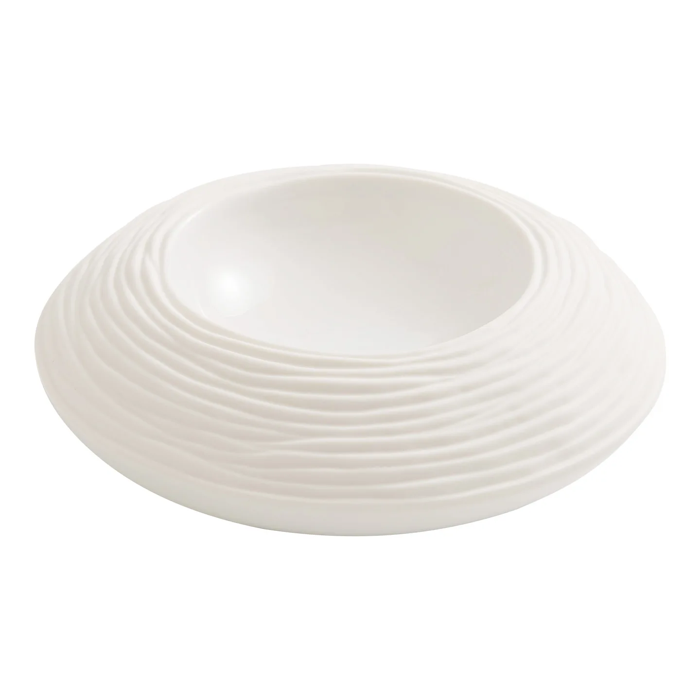 

Sea wave pattern thermal insulation ceramic plate household vegetable plate soup plate creative white tableware