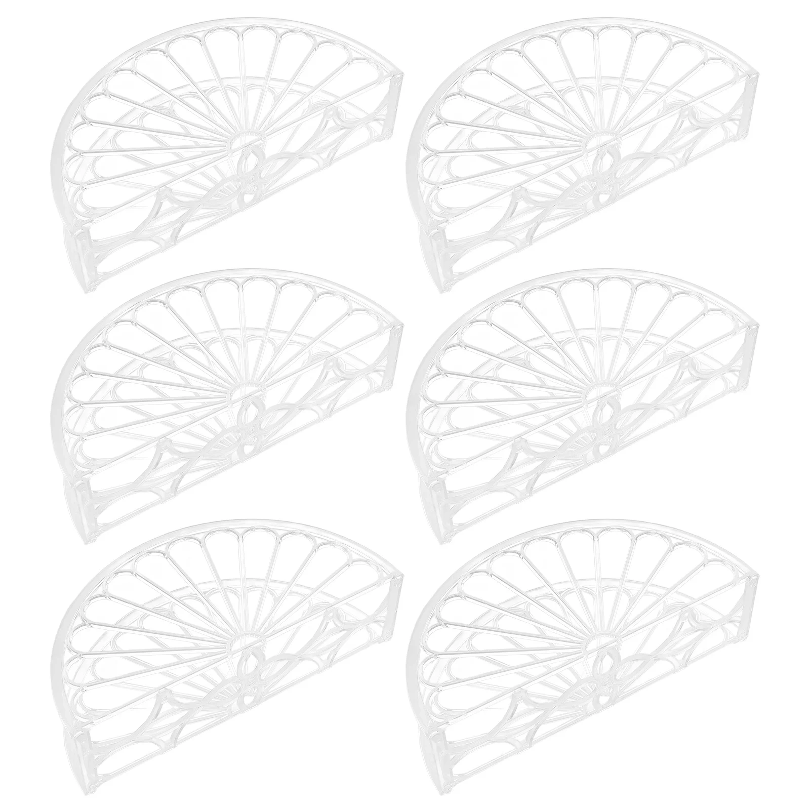 

6Pcs Napkin Holder Clear Semicircle Decorative Tissue Organizer Stand Table Storage Holder Napkin Organizer Home Decor