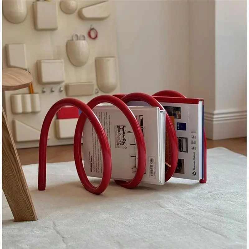 [ABFI!】 Rotating Bookshelf, Desktop Organizer- Minimalist Design For Magazines, Books Suitable For Living Rooms, Offices, Studie