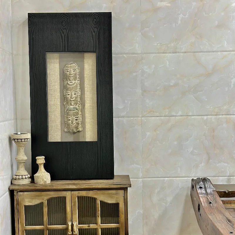 Antique style carving art wall decoration, high-end antique three-dimensional relief painting wall hanging