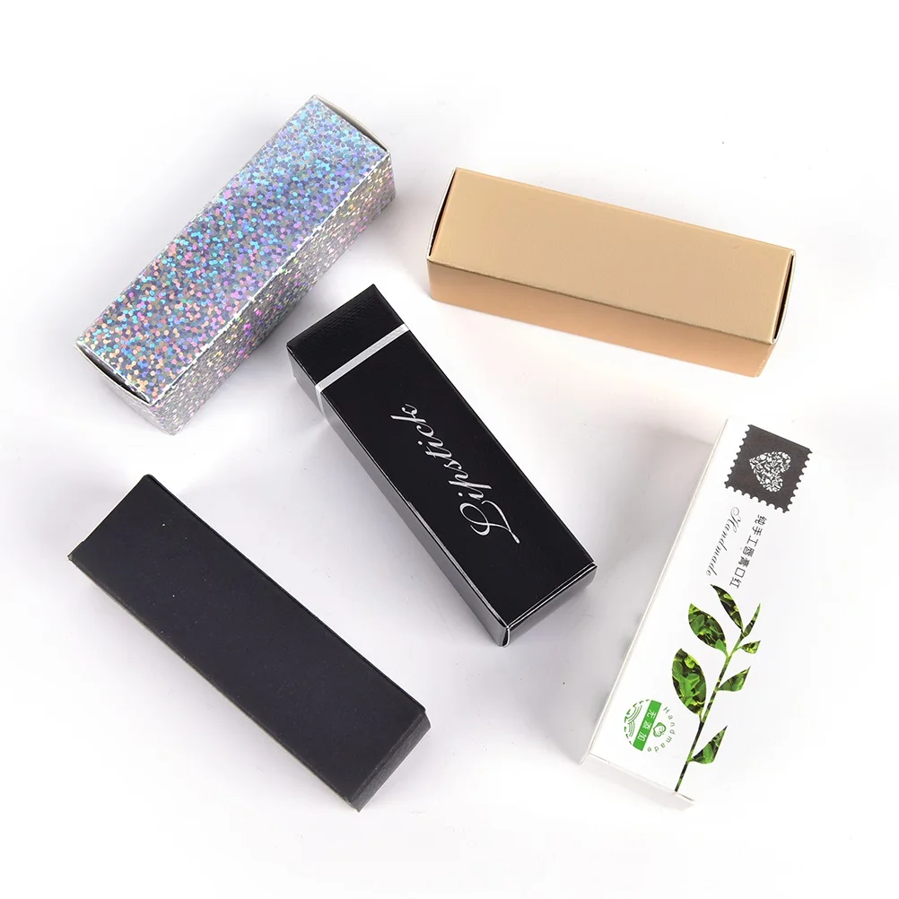 5g 5ml Cardboard Cosmetic Packaging Boxes Lipstick Tube Perfume Bottle Essential Oil Paper Box Party Favor Diy Gift Supplies