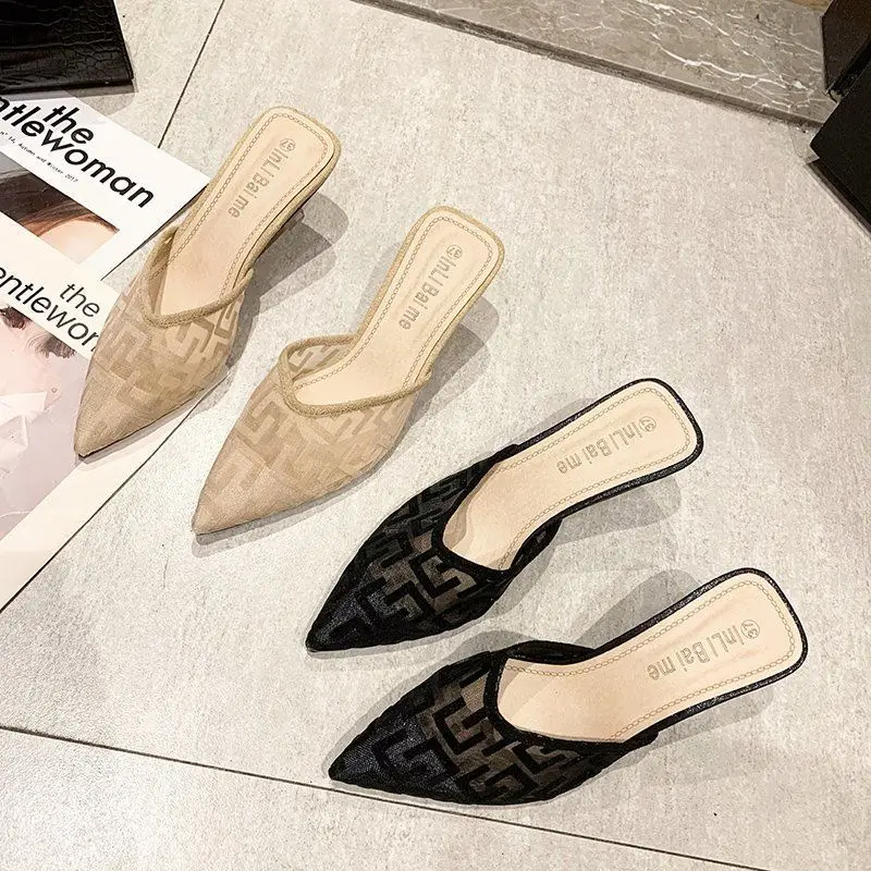 Mules de styliste pour femmes, chaussures d\'été confortables, pantoufles de luxe miroir, sandales élégantes à la mode, nouvelle collection 2024