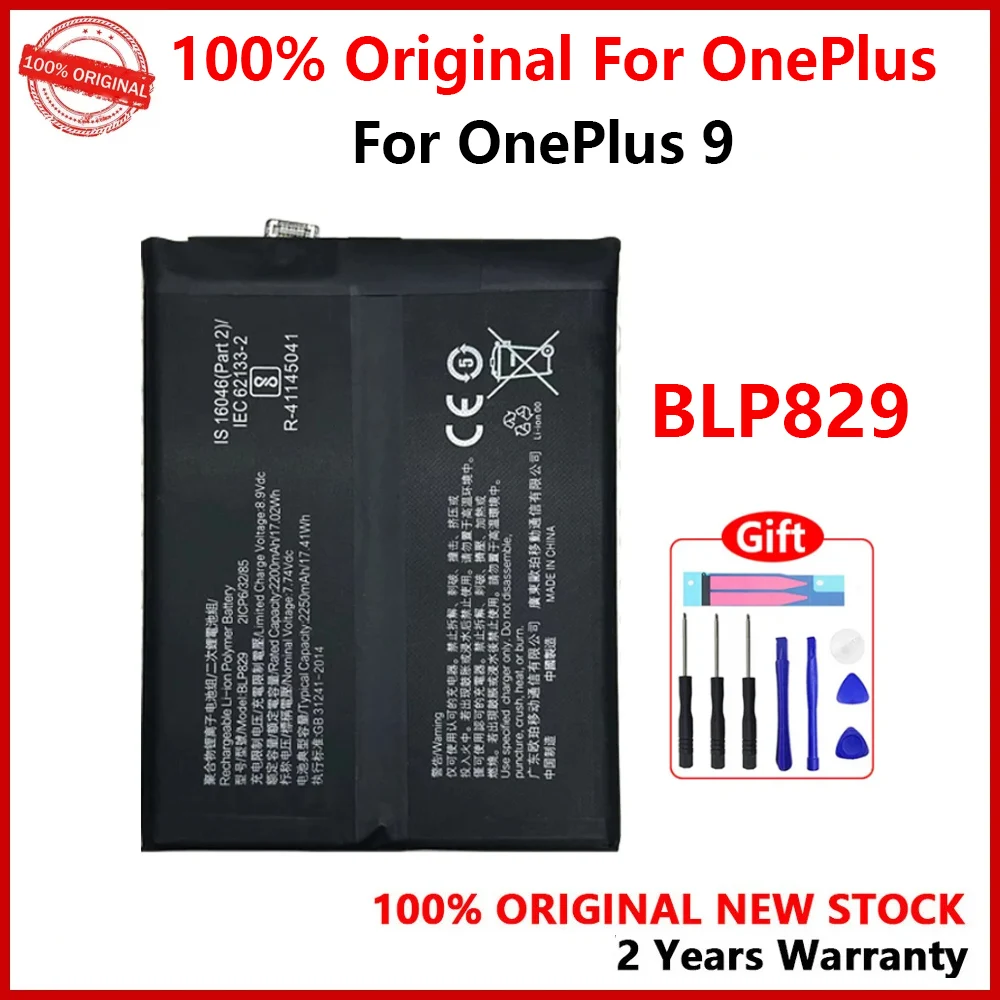 

For OnePlus 9 One Plus 9 Replacement Batteries, BLP829 Battery, 4500mAh, 100% New, Original