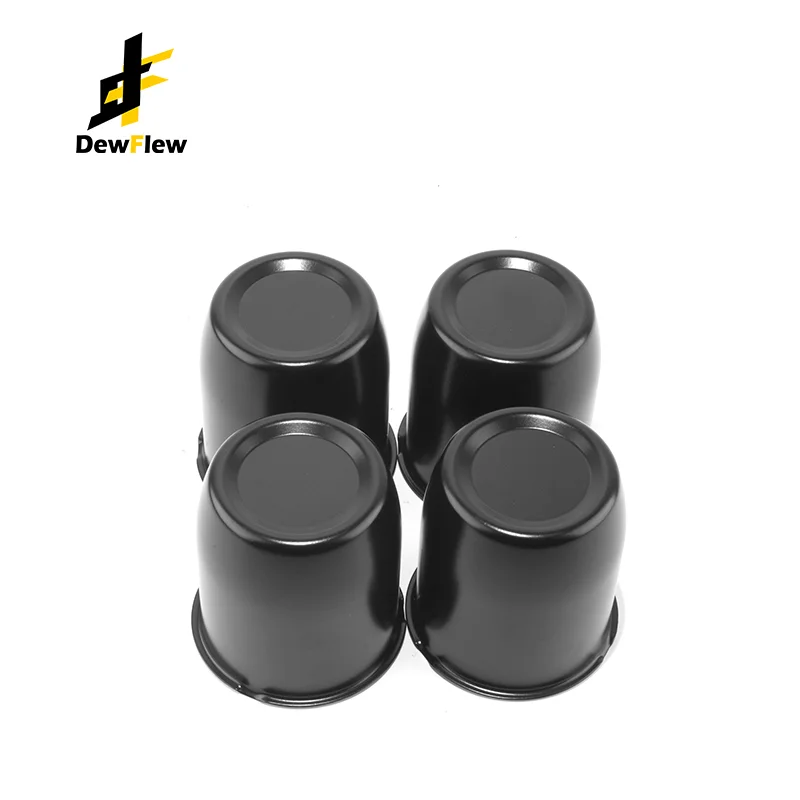 

DewFlew 2/4Pcs 80.9mm/3.19" Hub 91.4mm/3.6" H Stainless Push-Thru Center Caps For 3.19" Trailer/Truck Rims Center Bore 3.6" H