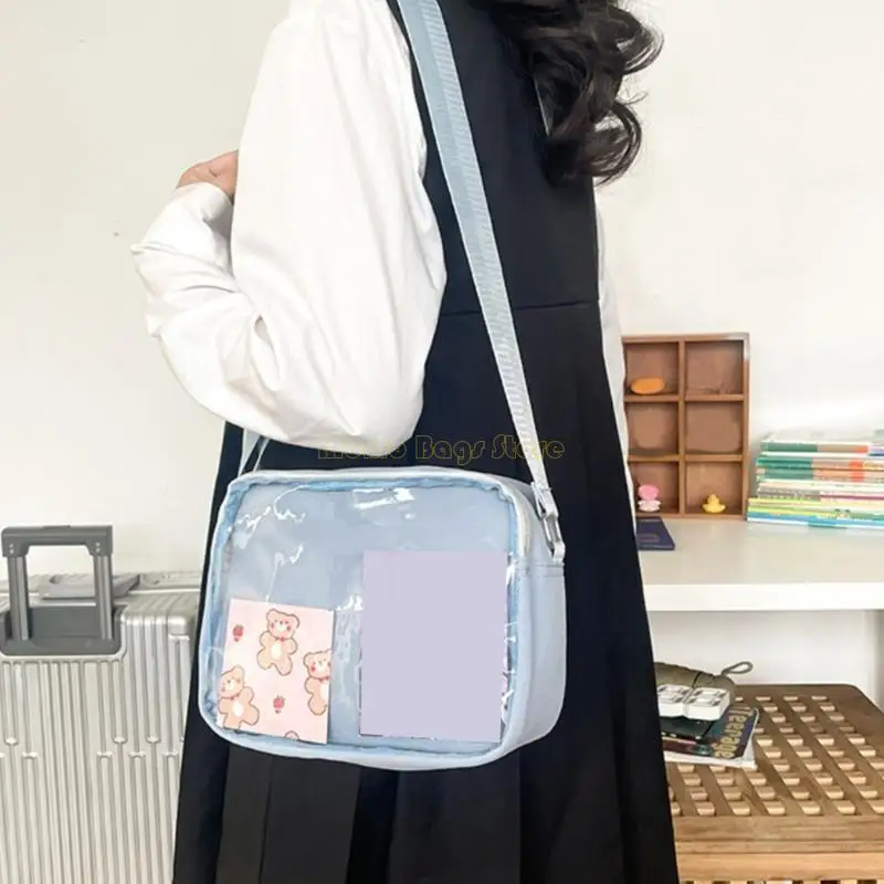 

X90d школьница для девочки Crossbody Bag японское стиль женщин прозрачная сумочка