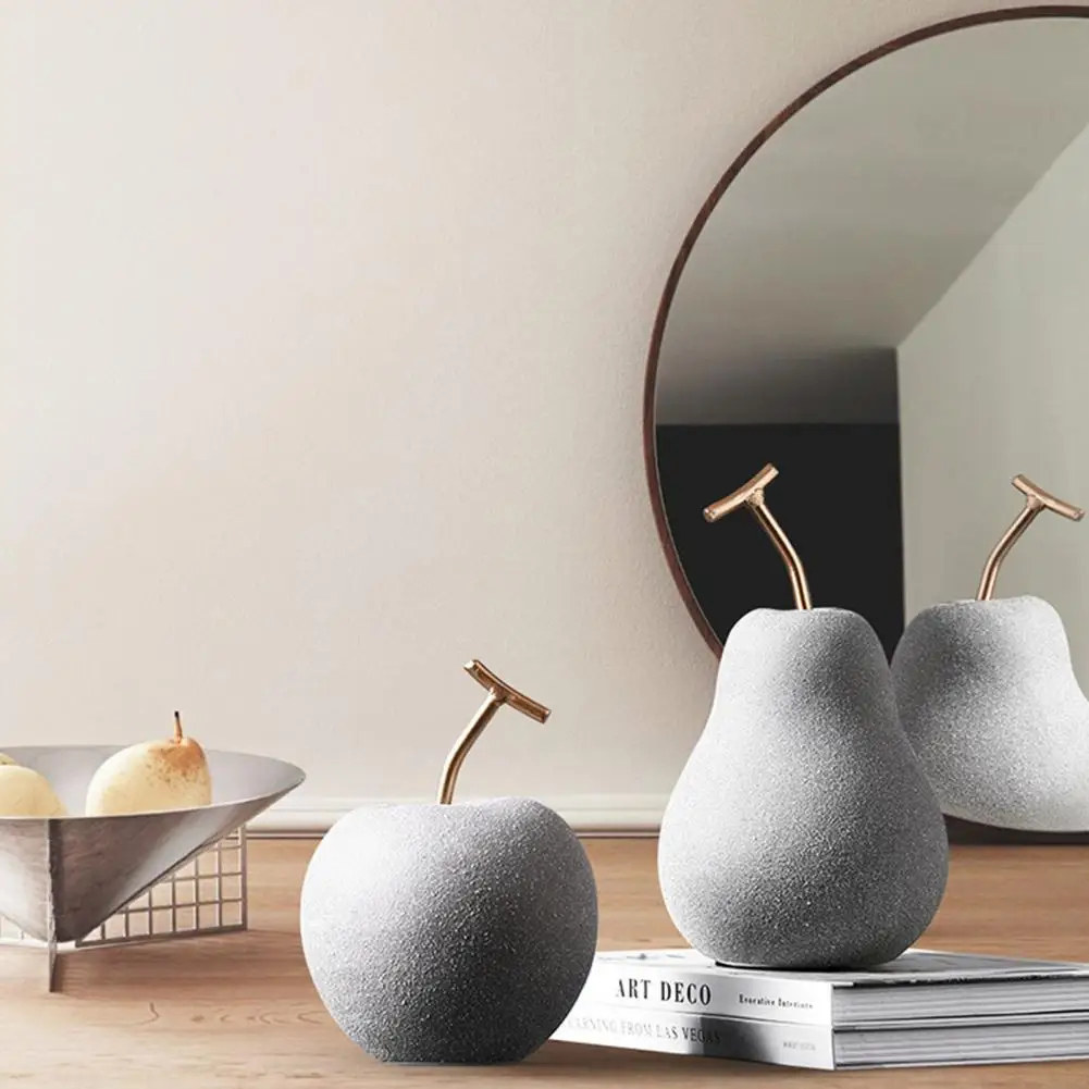 Modern Style Home Decor Ceramic Apple Figurines Creative Arts & Crafts Home Decoration Accessories Sweet Ornaments For Wedding
