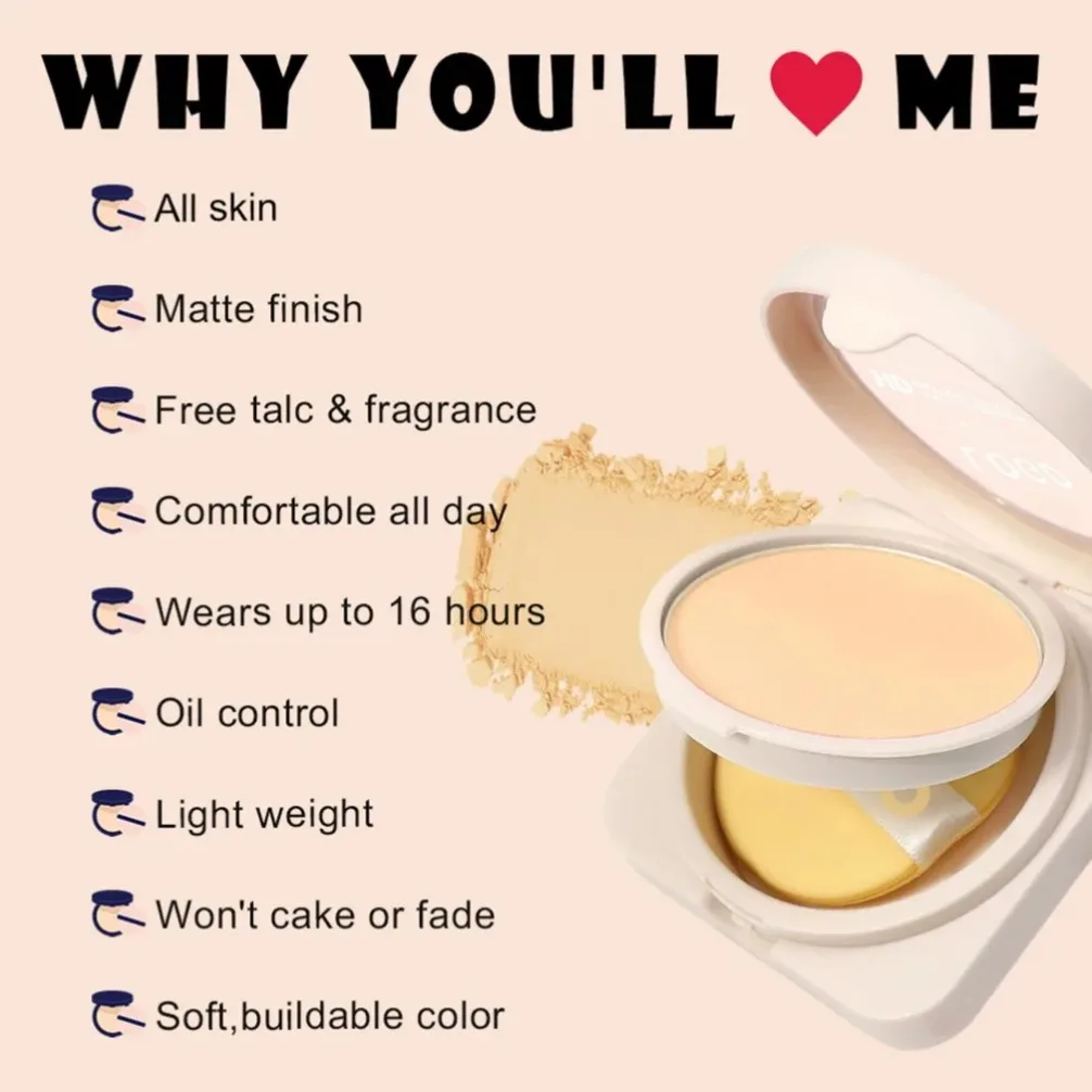 プライベートラベル 22 色防水防汗コンシーラープレストパウダーオイルコントロールスムージングナチュラルカバレッジカスタムロゴメイクアップ