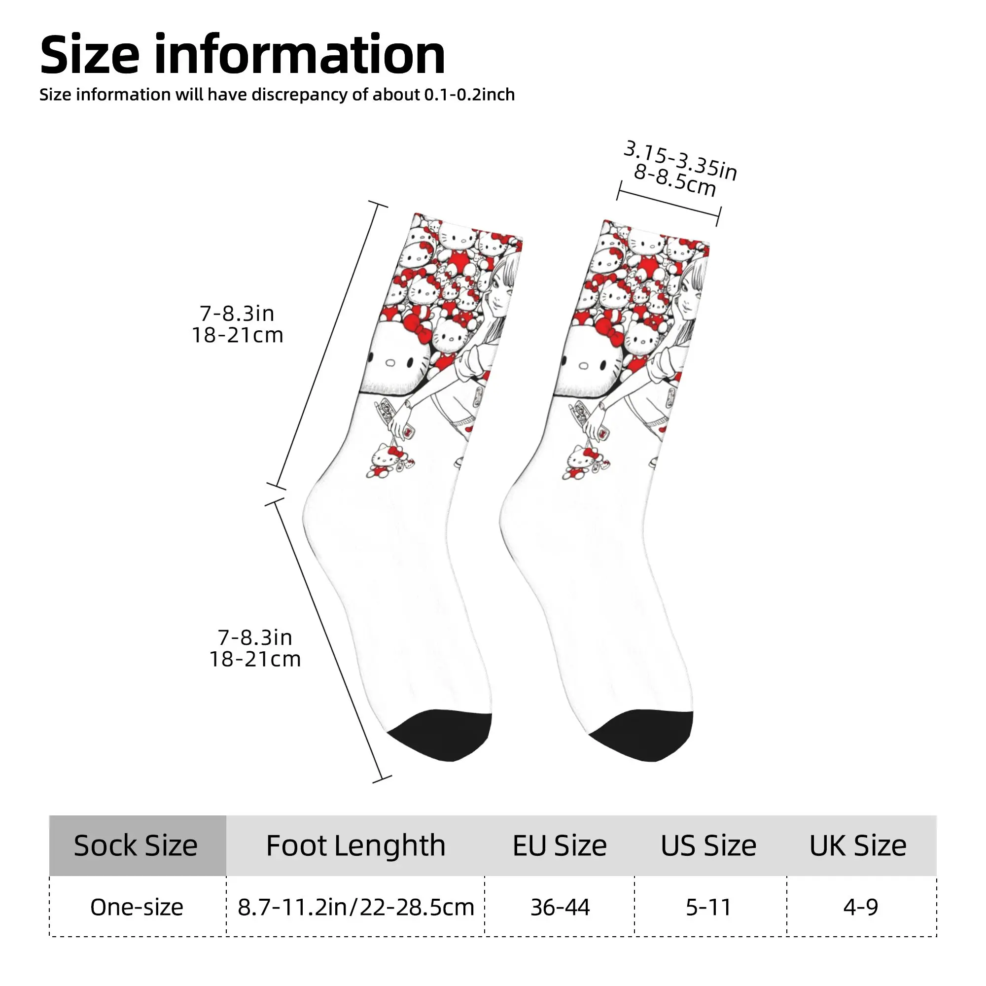 تومي فتاة الجوارب الرجال النساء البوليستر مضحك سعيد مرحبا كيتي أنيمي الجوارب الربيع الصيف الخريف الشتاء الأوسط جوارب أنبوبية الهدايا