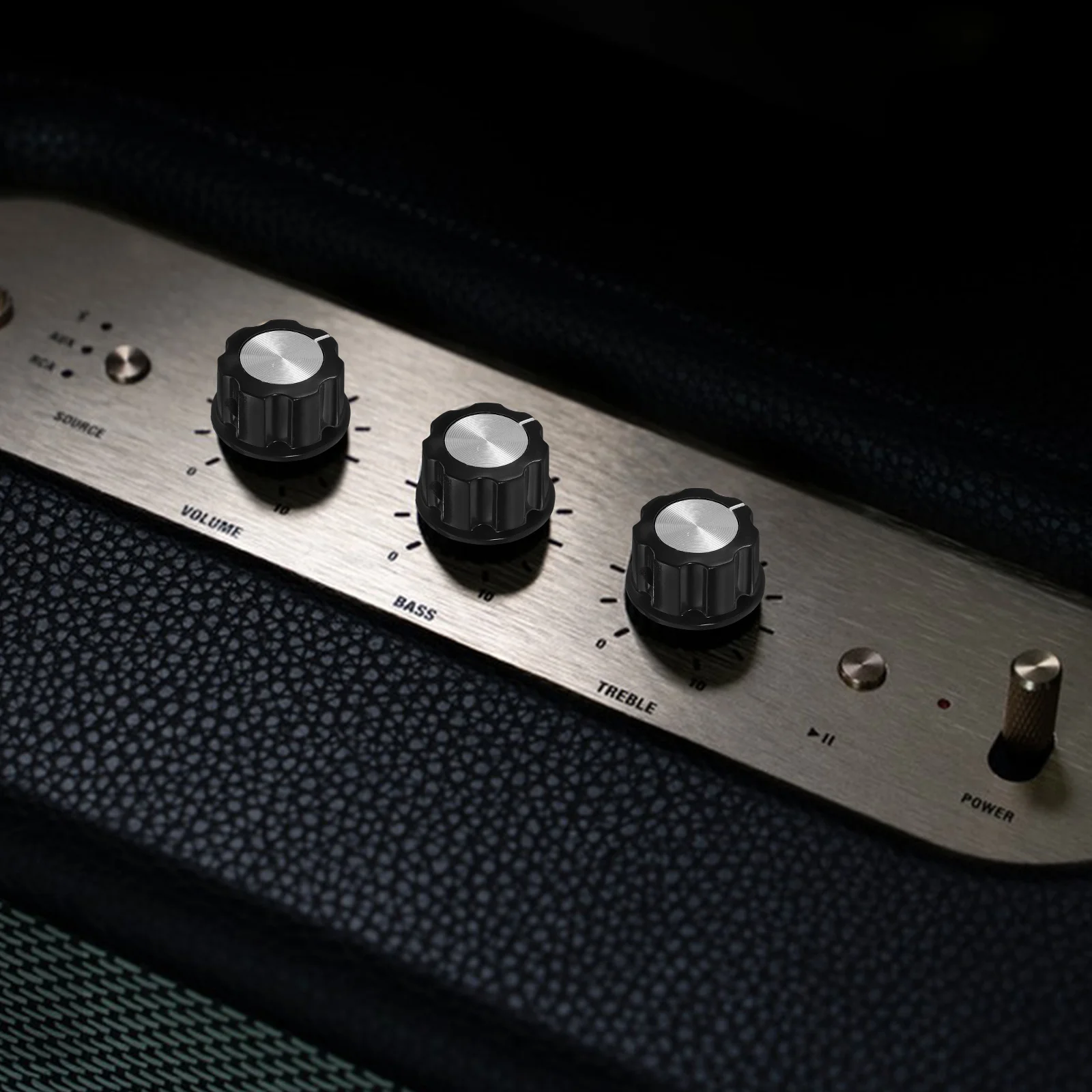 

6Pcs Durable Metal Knob for Guitar Volume Control Precise Tuner Potentiometer Replacement M6 Sturdy Potentiometer Knob