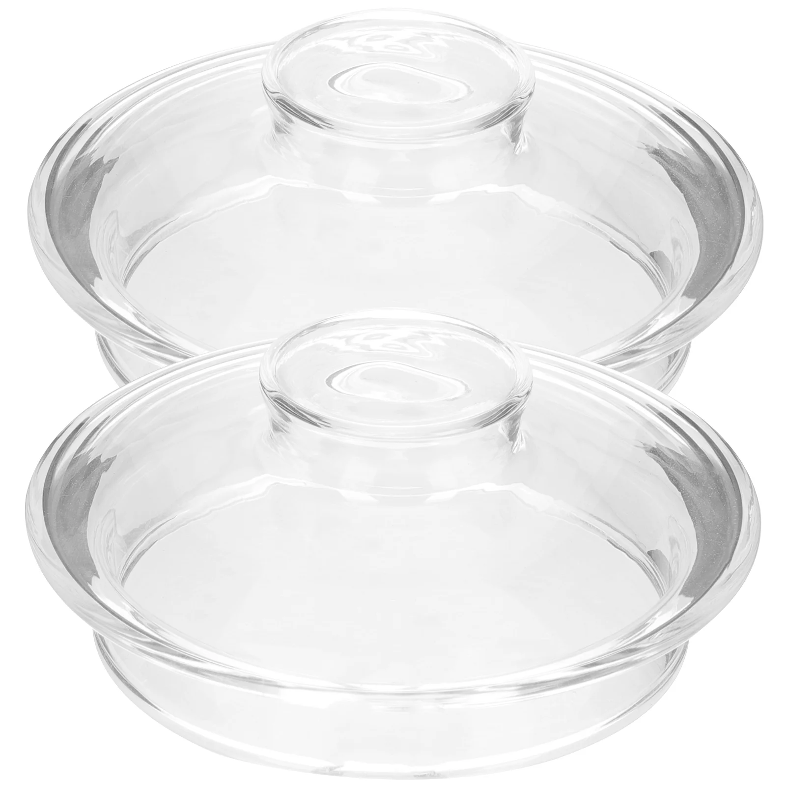 

2 Pcs Glass Teapot Lid Transparent Lids Pots Household Covers Kettle Replacement