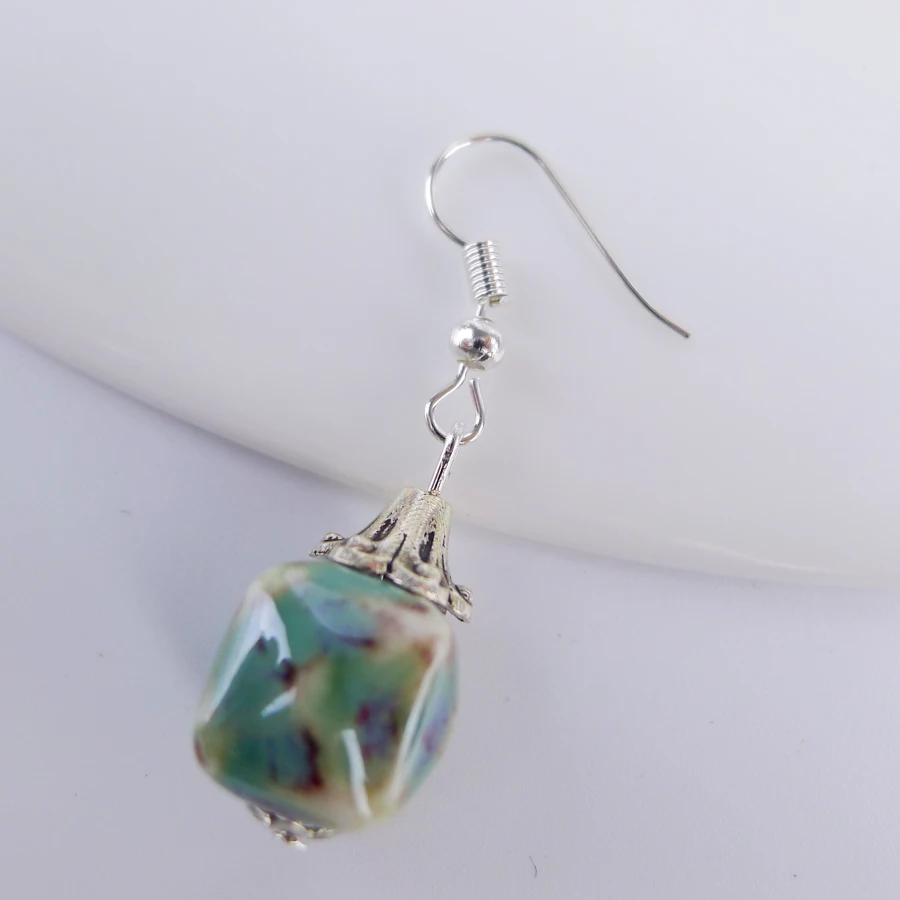 Eastern Beauty Fashion Ceramic beads Dangle Earring For Women Girls Dropshipping Wholesale Jewelries Dangle Earrings #FY303