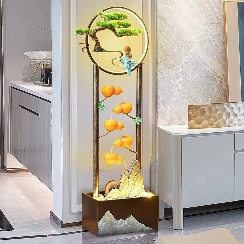 

Большой бамбуковый фонтан от пола до потолка, украшение для офиса, гостиной