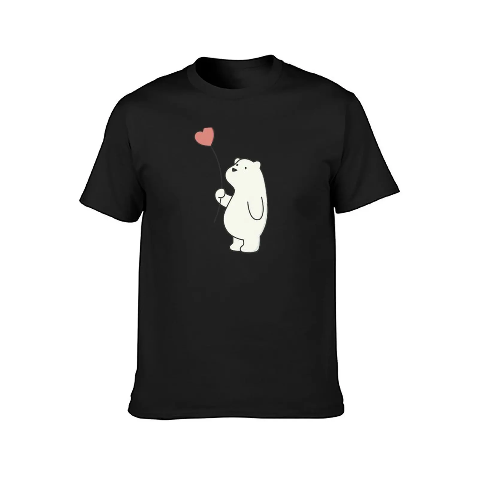 Kawaii Cute Polar Bear With Heart T-Shirt tops customizeds blanks funnys black t-shirts for men