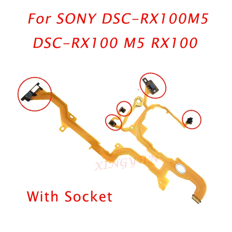 NEW Lens Back Main Flex Cable With IC -For SONY DSC-RX100M5 DSC-RX100 M5 RX100 V Digital Camera Repair Part -With Socket