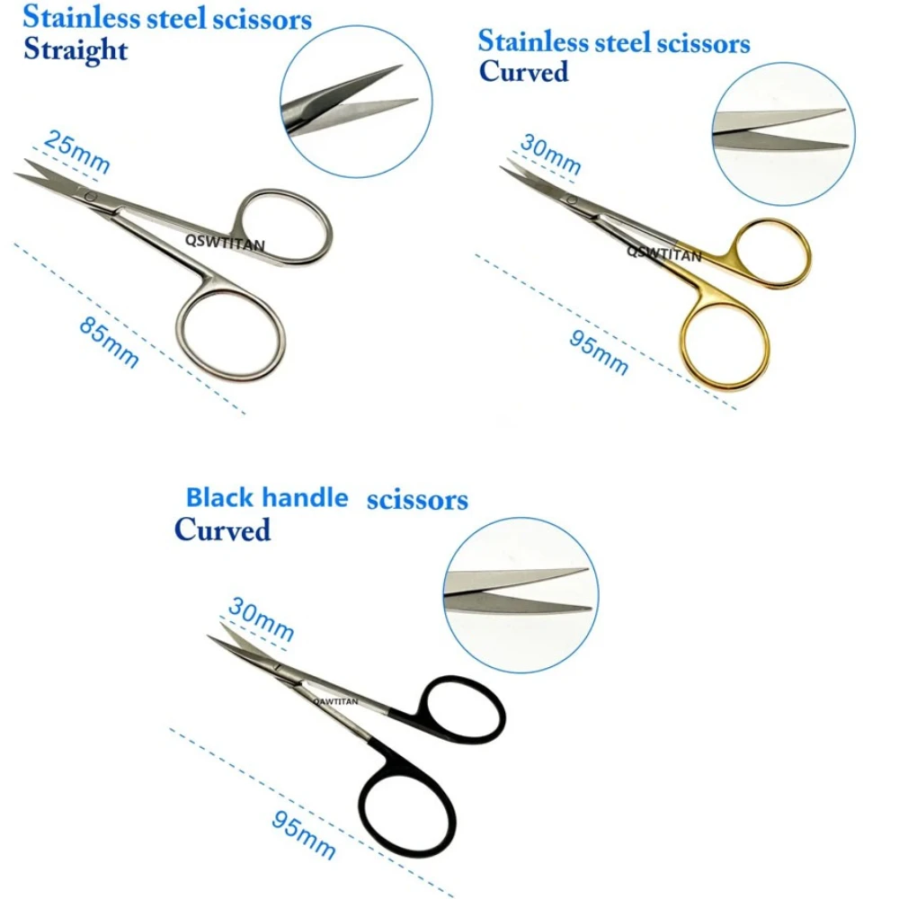 Pet Surgical Scissors 8.5cm-9.5cm Stainless Steel Scissors Tissue Scissors Veterinary Surgery Tools