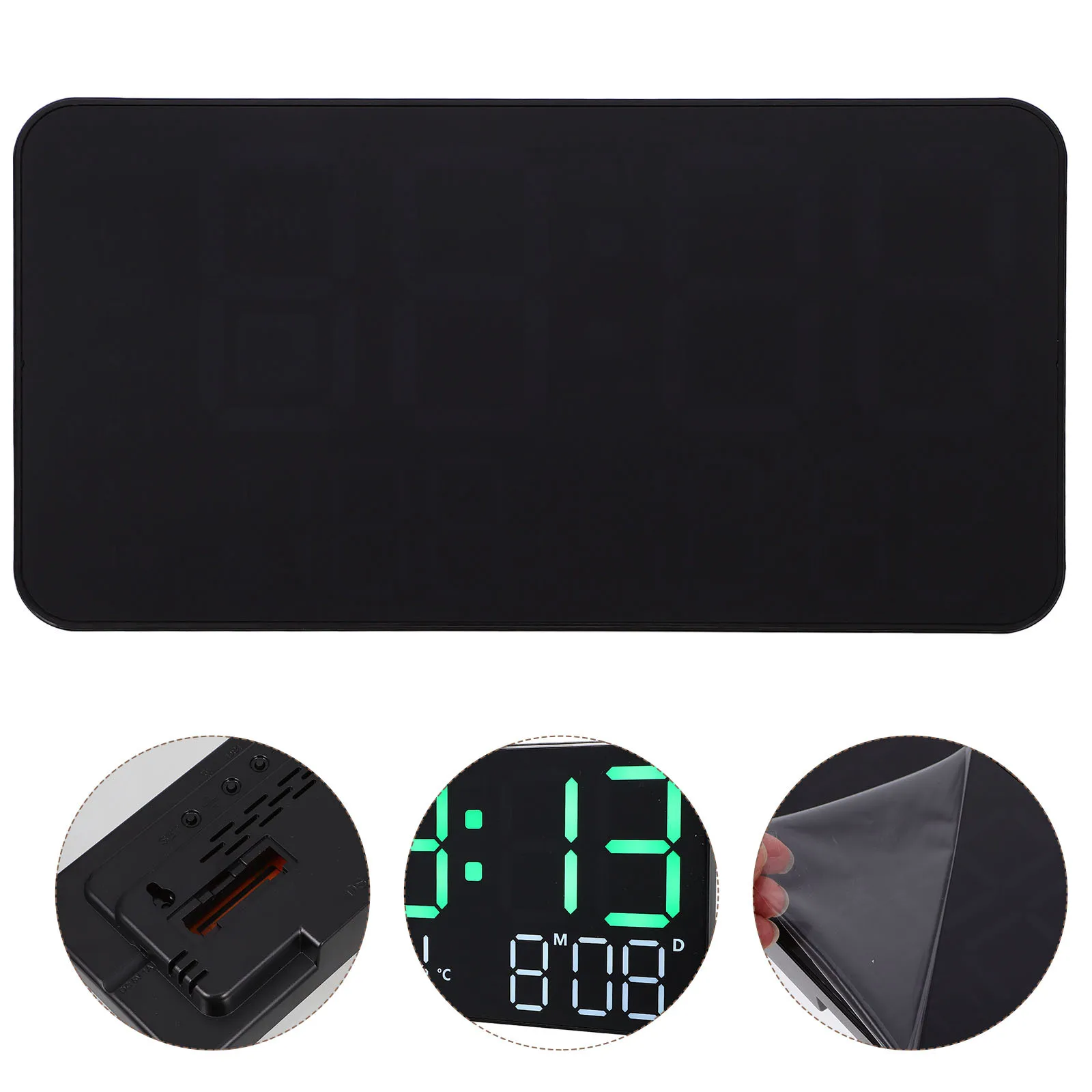 

Electronic Clock Plastic Digital Alarm Clock Clearly Displayed for Bedroom Office Kitchen Desk Use Clocks