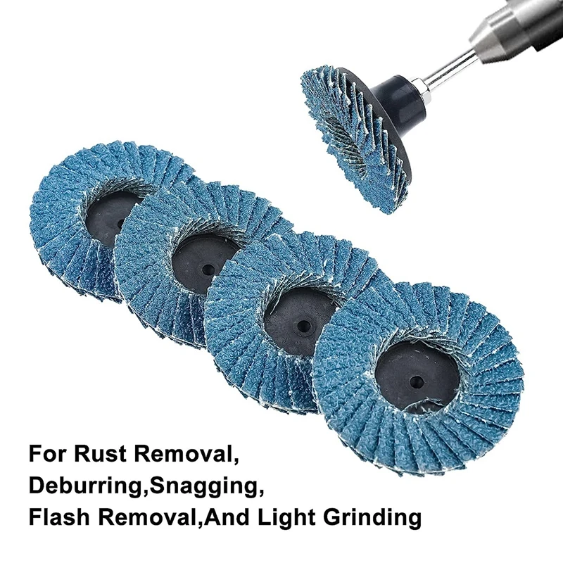 ab63-40個入り、1-4インチホルダー付きのロールロック式フラップディスク。グラインダー用アタッチメント、40-60-80-120番の研磨砥石。