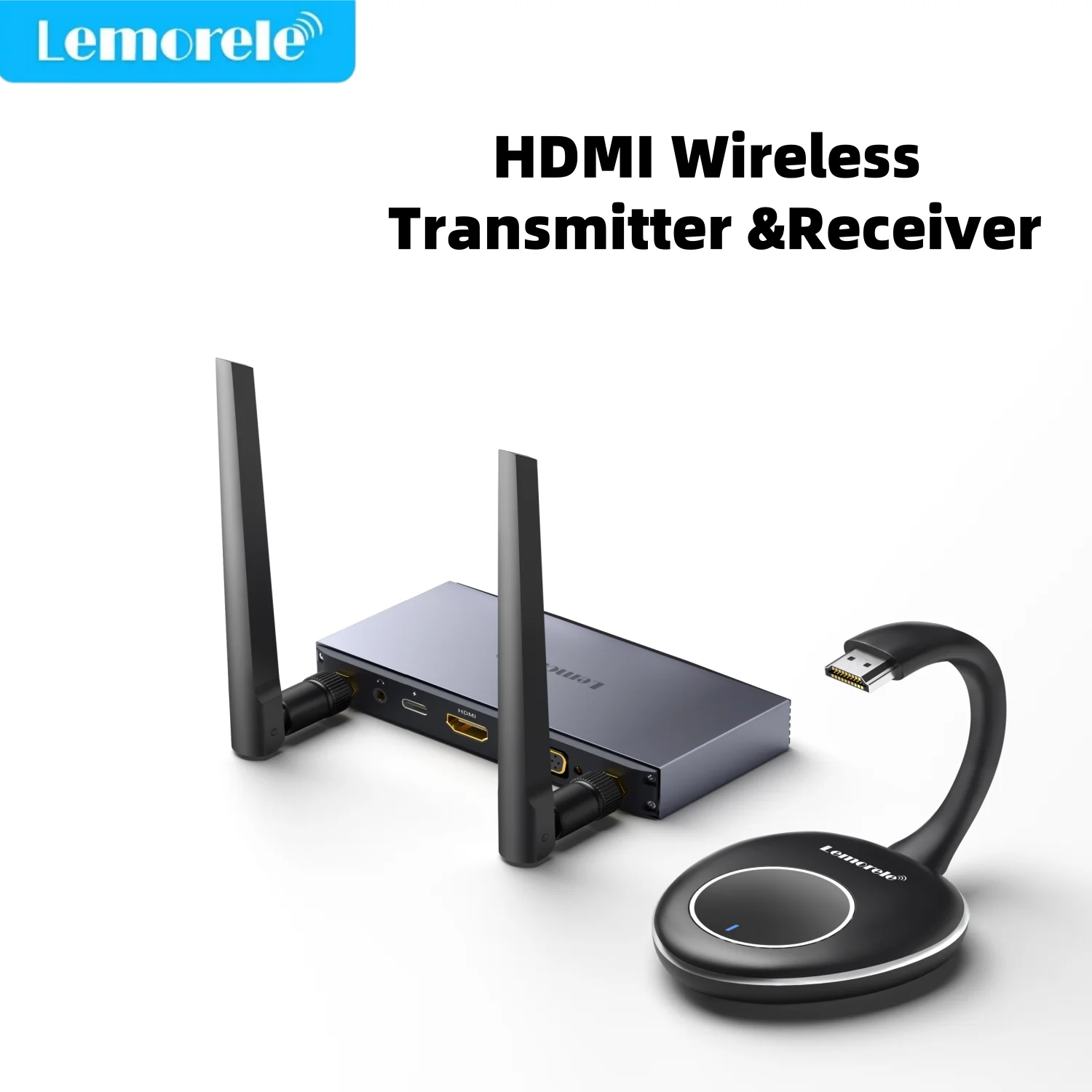 

Lemorele Wireless HDMI Transmitter Receiver Extende Kit 1080P VGA Video Transceiver TV Stick for Laptop Projector Monitor