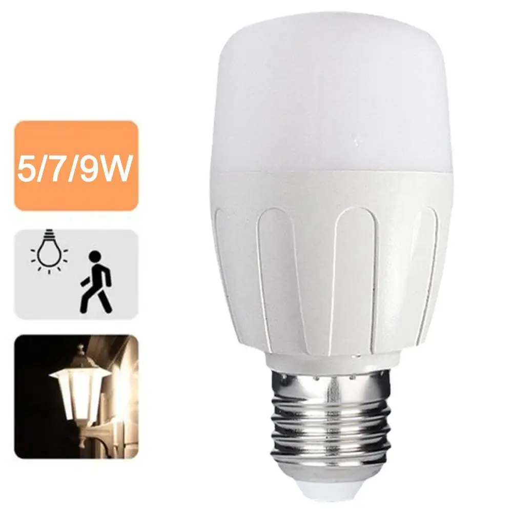 Radar LED Sensor Light Bulb Motion Activated Light Dusk to Dawn Sensor LED Light 5/7/9W Radar Sensor Light Corridor Sensor Light