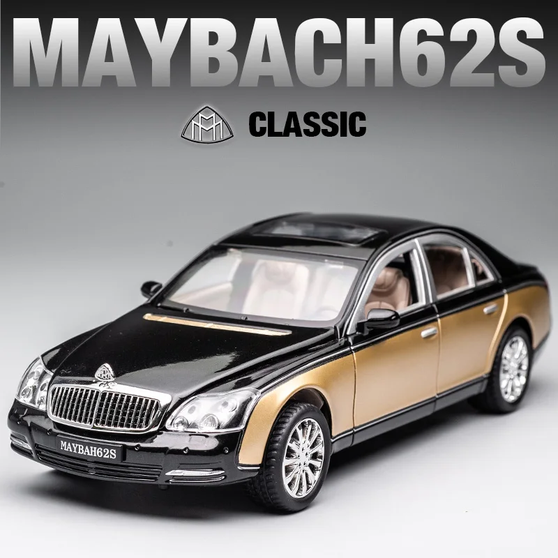 

1:24 Maybachs 62s Classic Car Alloy Car Model Diecast Metal Toy Vehicles Car Model High Simulation Collection Childrens Toy A98