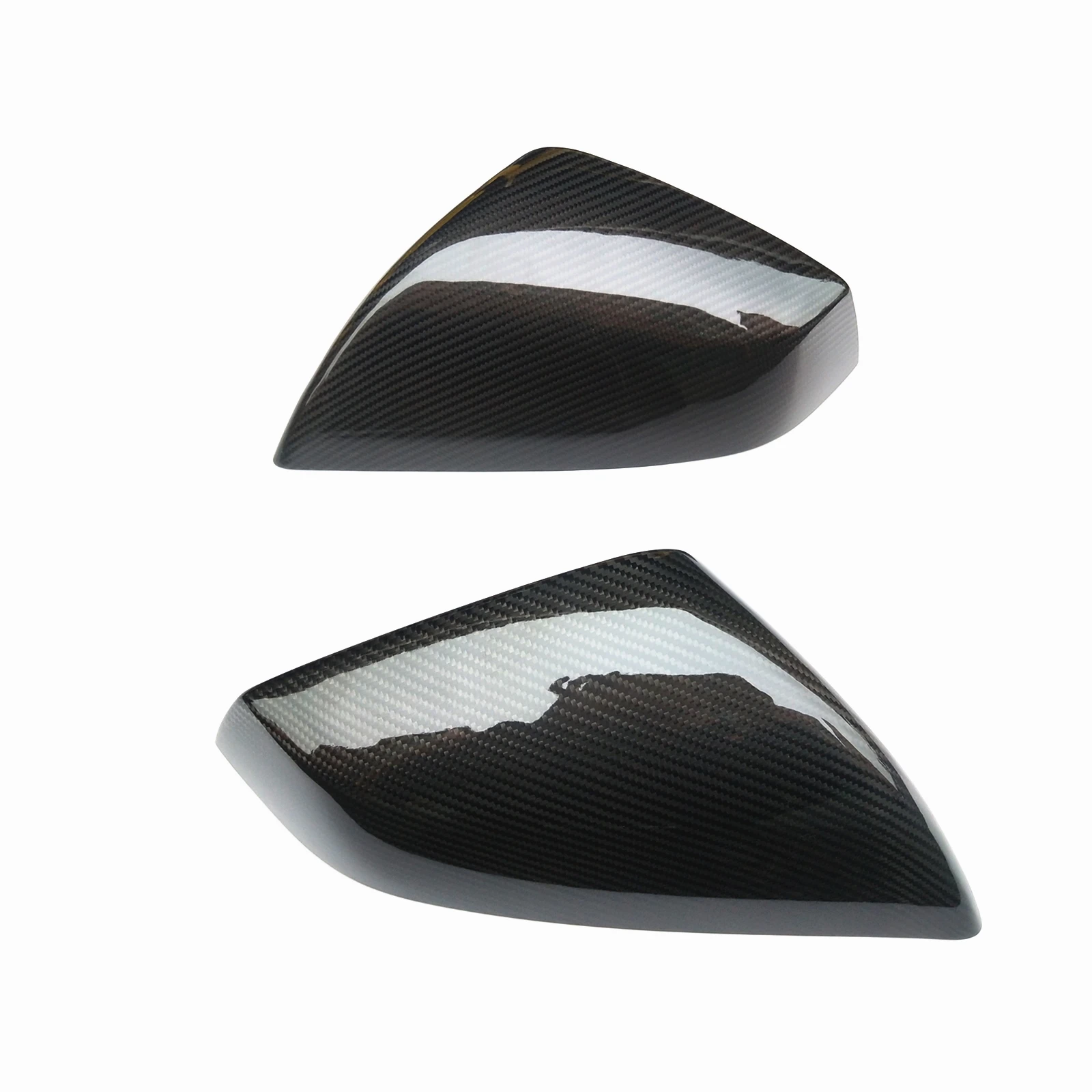 Carbon Fiber Car Mirror Cover Add On Exterior Rear View Cases Rearview Reverse Shells Cap For Tesla Model S 2021-2022