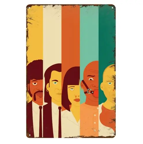 Pulp Fiction Movie Metal Poster Tin Sign 20x30cm  