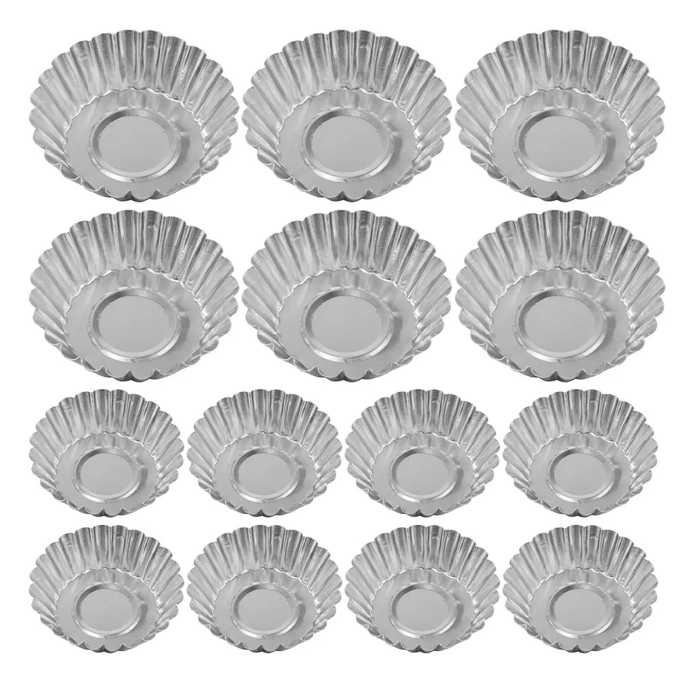 20 Moldes de Aleación de Aluminio para Tartaletas, Mini Moldes para Cupcakes, Galletas y Muffins, Utensilios de Repostería Casera con Distribución Uniforme del Calor