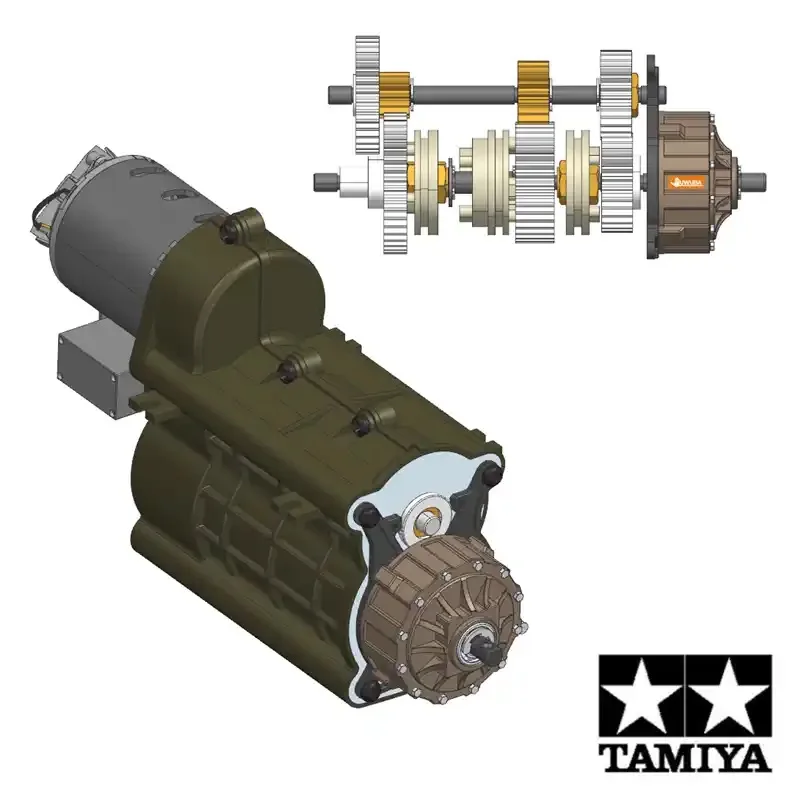 Simulação de metal atualização universal caixa de velocidades desaceleração cabeça torque realçador para 1/14 tamiya rc caminhão reboque basculante peças diy