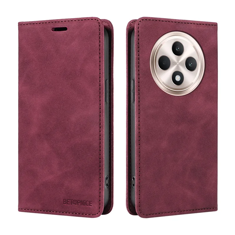 Anti-thef Phone Case For OPPO Reno12 F 5G Reno 12 Pro 12Pro 12F Reno12F Etui Wallet Flip Card Holder Coque Leather Cover 2024