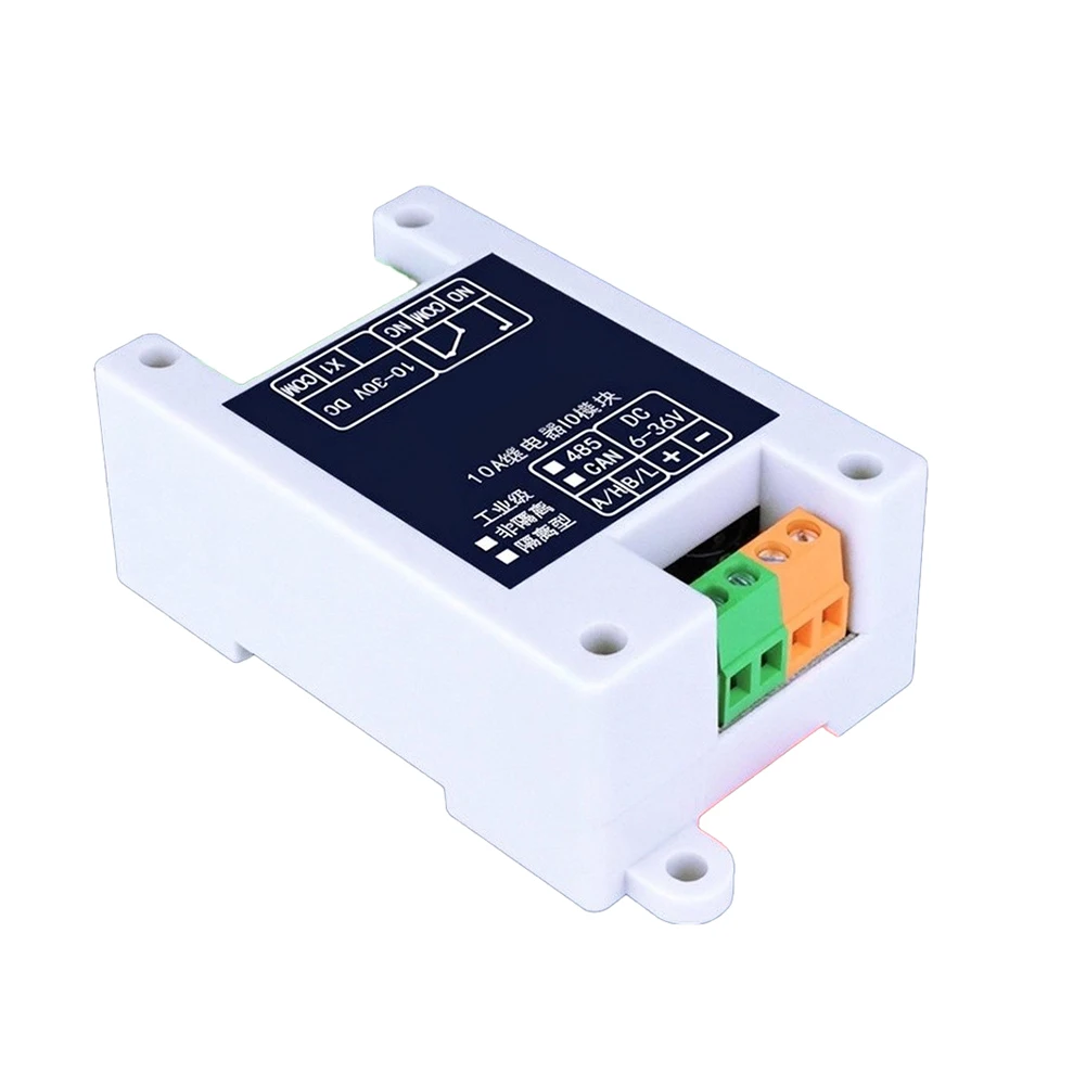 1 Channel Isolated RS485 Relay Module with 10A Rating and Compatibility with PLCs Sensors and Industrial Controllers