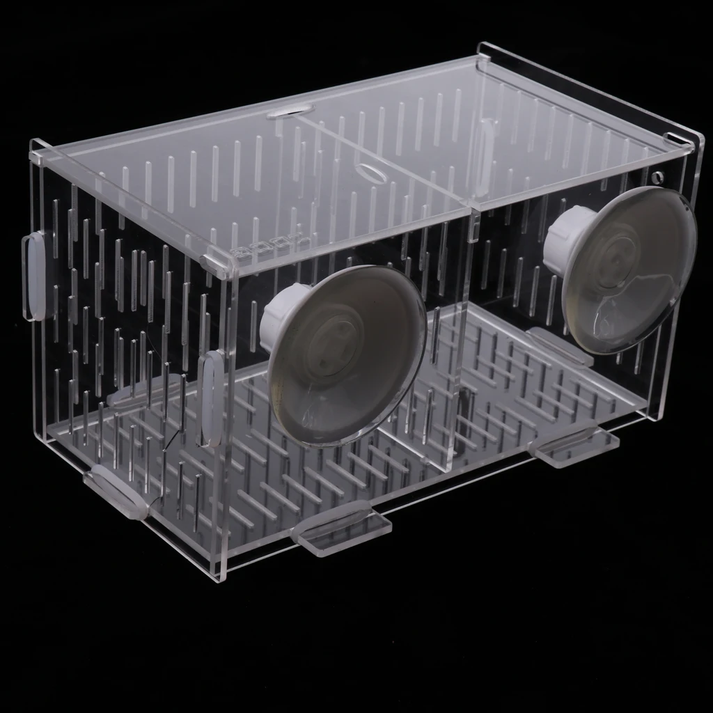 Acrylic White Breeder Isolation Divider Hatching Boxes Accessory for Small Baby Fishes Shrimp Clownfish Guppy