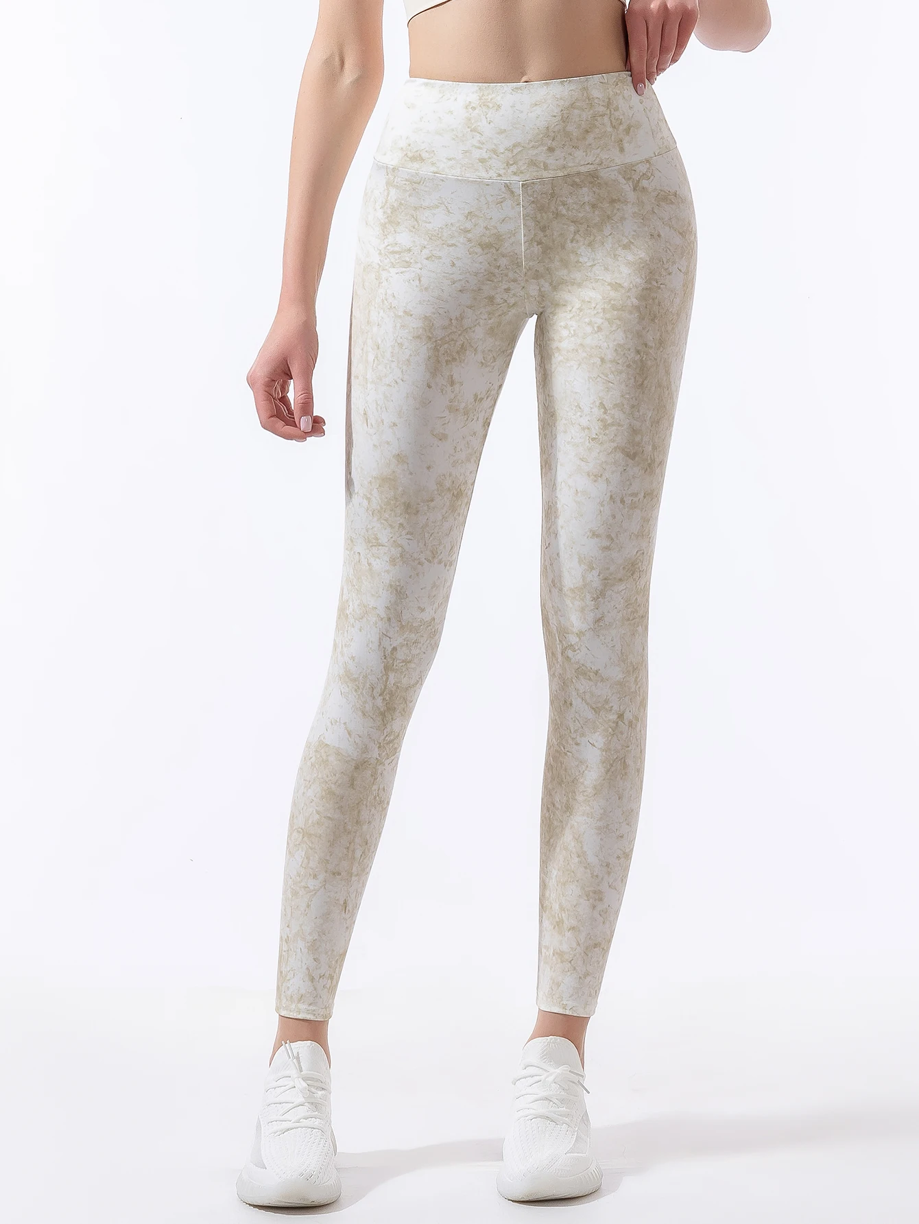Kleurrijke leggings voor dames negen-inch bedrukte stretch skinny broek met hoge taille dunne lente- en zomerlange broek